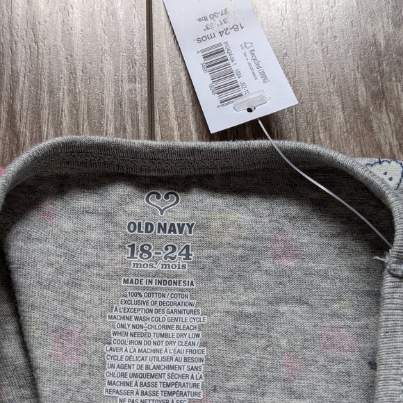 [KIDS 2/$20] NWT Baby Girl (18-24M) - OLD NAVY Ruffle Hem Short Slv Top - Picture 4 of 4